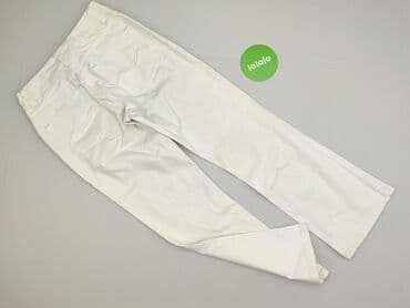 białe jeansy szerokie: Jeansy damskie, rozmiar M — 3