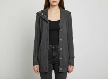 długi sweter i sukienka: Kardigan damski, rozmiar S — 1