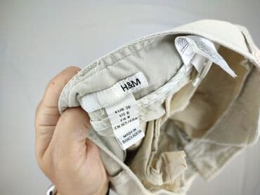 spodnie z szerokimi nogawkami h m: H&M, Material trousers for women, size S — 4