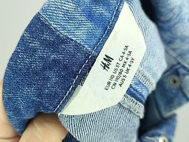 niebieski sweter hm: Dziecięca kurtka jeansowa, 4-5 lat, 104-110 cm, H&M, stan - Bardzo dobry — 4