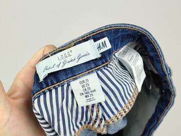hm krótkie spodenki dzins low waist: H&M, Szorty damskie, rozmiar M — 4