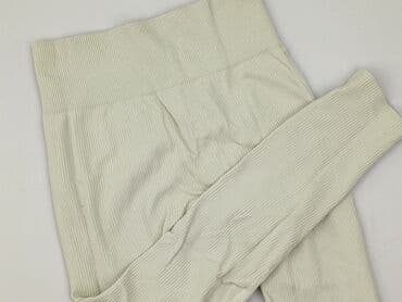 legginsy beżowe prążkowane: Legginsy rozmiar M — 1