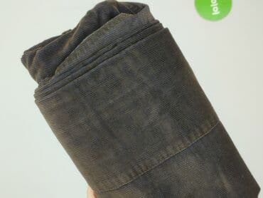 brazowe spodnie woskowane: Spodnie materiałowe damskie, XL — 5