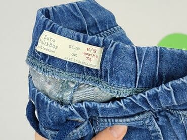 zara spodnie z imitacji skóry: Spodnie jeansowe, Zara, 6-9 miesięcy, stan - Idealny — 5
