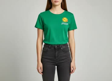 ganni t shirty smiley: T-shirt damski, rozmiar L — 1