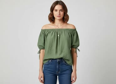 bluzka z odkrytym ramieniem allegro: Bluzka damska, rozmiar One size — 9