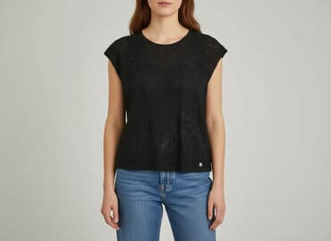 bluzki basic czarne: Bluzka damska, rozmiar M — 7