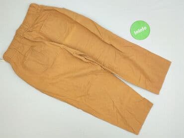 spodnie ze ściągaczem na dole: Material trousers for women, size S — 4