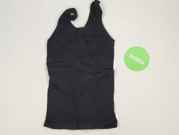 czarne t shirty damskie w serek: Top damski, rozmiar S — 3