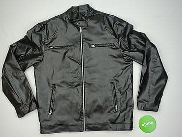leather jacket: Męska kurtka skórzana, rozmiar L — 2