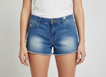 dzinsowe krótkie spodenki: Szorty damskie, rozmiar S — 7