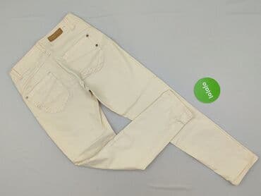 beżowe spodnie z wysokim stanem zara: Jeansy damskie, S — 3