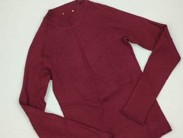 czerwona bluzka z dekoltem v: Bluzka damska, rozmiar S — 2