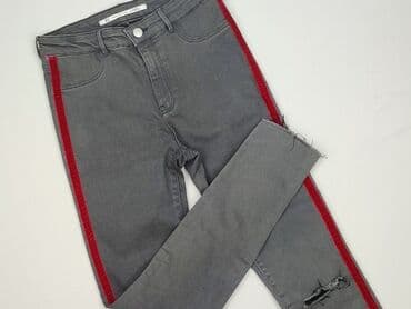 woskowane spodnie z wysokim stanem stradivarius: Zara, Jeansy damskie, rozmiar S — 1