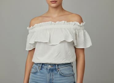 zara bluzka z odkrytymi ramionami: Women's blouse, size XS — 1