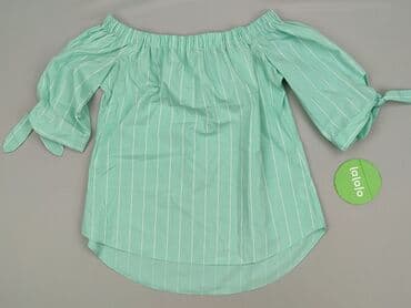 koszulka w paski damska: Peacocks, Bluzka damska, M — 6