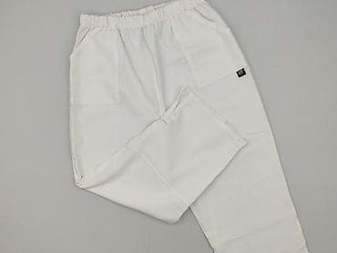 dresy budowlane: Białe damskie spodnie robocze/medyczne - Fason: proste nogawki — 1