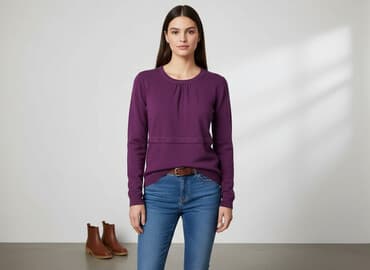 fioletowy sweter reserved: Sweter damski, rozmiar L — 5