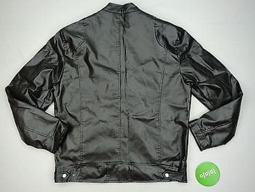 leather jacket: Męska kurtka skórzana, rozmiar L — 3