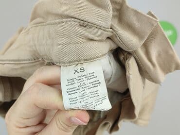 spodnie woskowane beż: Spodnie materiałowe damskie, rozmiar XS — 5