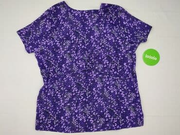 eleganckie bluzki w kwiaty: W, Bluzka damska, rozmiar 4XL — 3