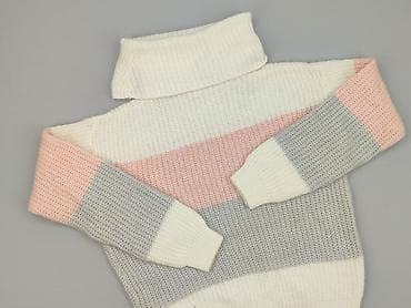 golf w prążki: Sweter damski, rozmiar S — 1