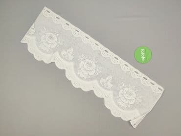 krótkie zasłony: Firanka żakardowa z wycięciami na żabki/karnisz - Kolor: biały/ecru - — 2