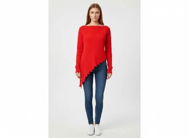 piękne czerwone sukienki na wesele: Sweter damski, rozmiar L — 5