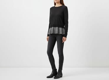 czarna kurtka zimowa zara: Zara, Sweter damski, rozmiar L — 7