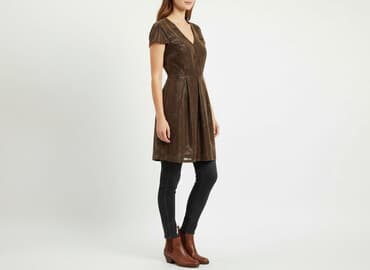 złota sukienki midi: BODY FLIRT, Sukienka damska, rozmiar S — 1