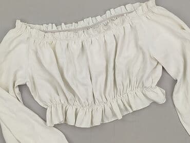 biala bluzka z dlugim rekawem: Bluzka damska, rozmiar S — 1