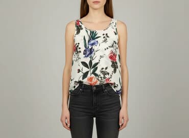 bluzki z kwiacistym wzorem: Vila, Top damski, rozmiar M — 6