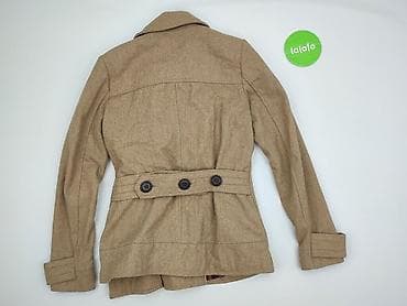 biale trampki mustang: Bershka, Płaszcz damski, rozmiar M — 4