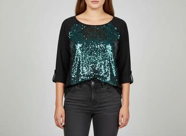 złota bluzka cekinowa: Bluzka damska, rozmiar XL — 7