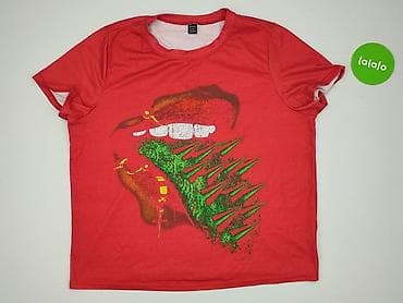 czerwone: Shein, T-shirt damski, rozmiar XL — 2