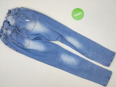 spodnie z dziurami wysoki stan: Jeansy damskie, M — 3