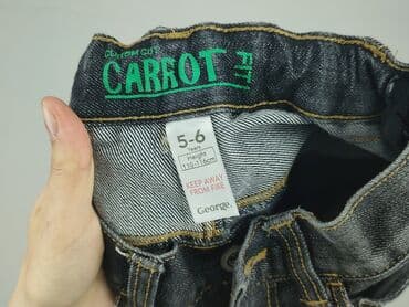 krótkie spodenki lonsdale: Spodnie jeansowe, George, 5-6 lat, 110/116, stan - Idealny — 4