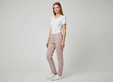 ccc klapki różowe: M.Sara, Spodnie materiałowe damskie, rozmiar 2XS — 1