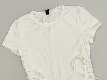 koszulka ze ściągaczem na dole: Shein, T-shirt damski, S — 1