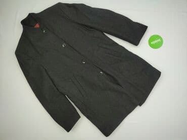 sweter w paski reserved: Męski płaszcz wełniany z kołnierzem stójką, zapinany na guziki. - — 2