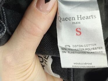 jeansy z serduszkami: Queen Hearts, Jeansy damskie, rozmiar S — 5