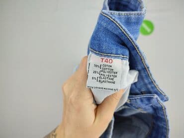 dżinsy z wysokim stanem z dziurami: Jeansy damskie, rozmiar M — 5