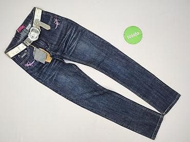 mini spodniczki: Spodnie jeansowe, 13 lat, 158, stan - Idealny — 2
