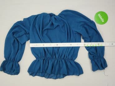 srebrne sukienki na imprezę: Women's blouse, size S (EU 36) — 4