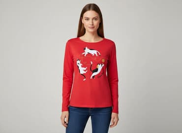 ubrania z kotami: Bluzka damska, rozmiar S — 1