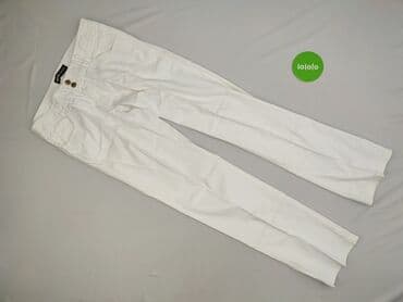 biale szerokie jeansy: FlashLights, Spodnie materiałowe damskie, rozmiar XL — 2