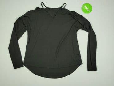 czarne t shirty w serek damskie: Bluzka damska, rozmiar XL — 2