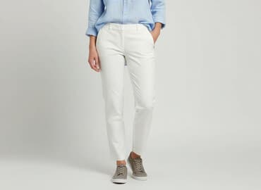 białe buty deichmann: Esmara, Spodnie materiałowe damskie, rozmiar M — 6