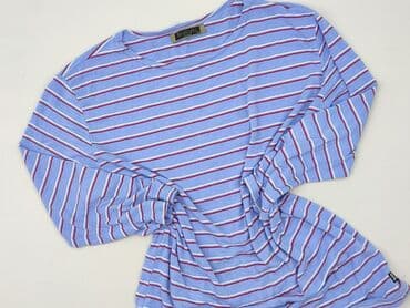 koszulka z długim rękawem w paski: Bluzka damska, 2XL — 1