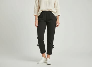 cropp spodnie damskie czarne: Spodnie 3/4 damskie, rozmiar S — 1